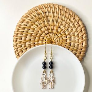 Beaded Skeleton Earrings